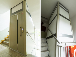 Konec schodům – nový výtah usnadňuje život obyvatel domu v Dobrušce